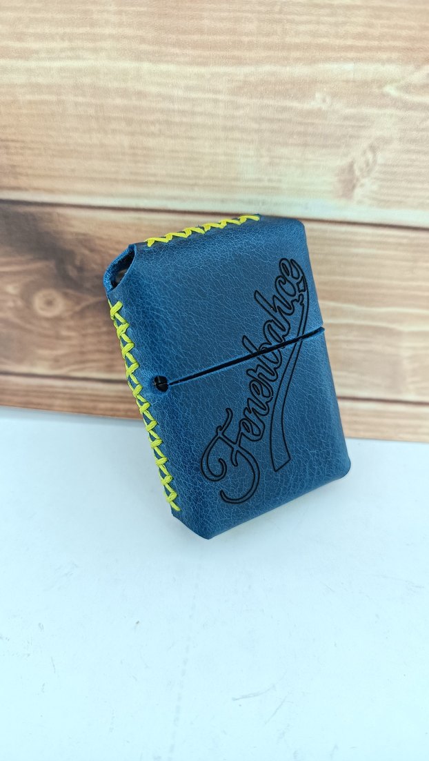 Fenerbahçe Hakiki deri kişiye özel benzinli çakmak - Görsel 2