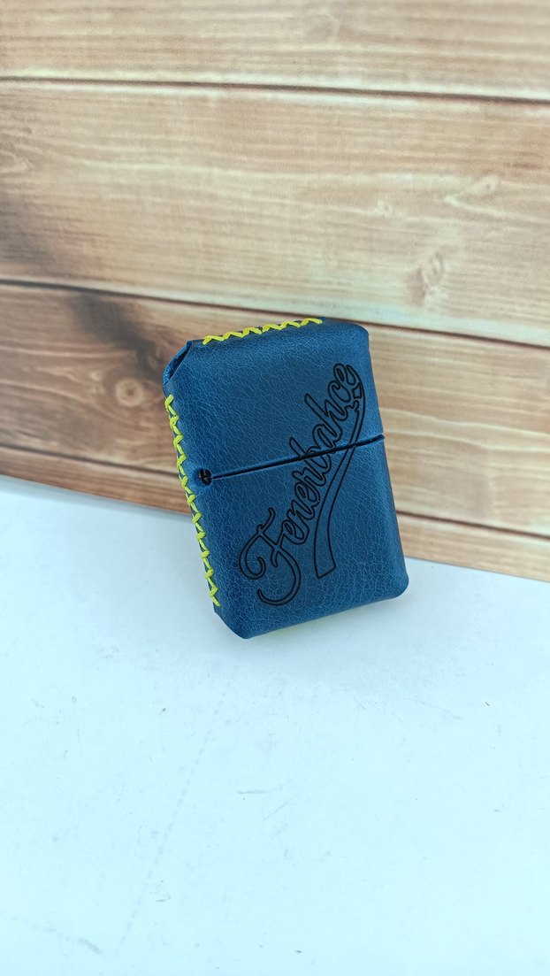 Fenerbahçe Hakiki deri kişiye özel benzinli çakmak - Görsel 4