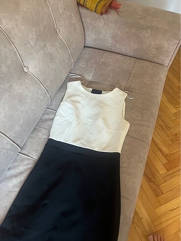 Beyaz siyah elbise - Görsel 4