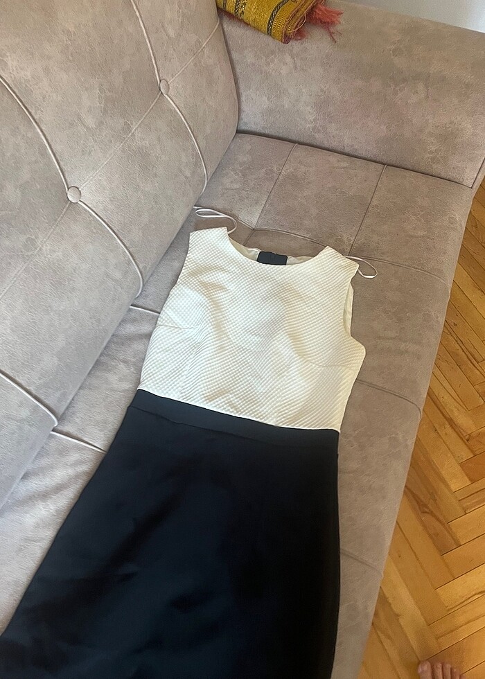 Beyaz siyah elbise - Görsel 4