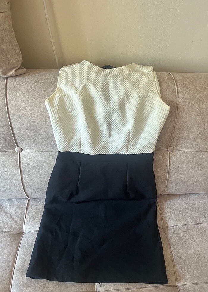 Beyaz siyah elbise - Görsel 3