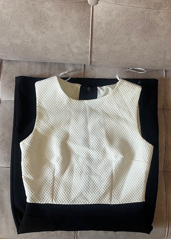 Beyaz siyah elbise - Görsel 2