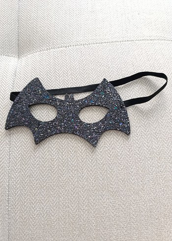 Parlak Gri Batman parti maskesi