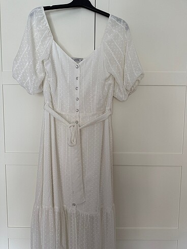 Ekol kalp yaka elbise - Görsel 2