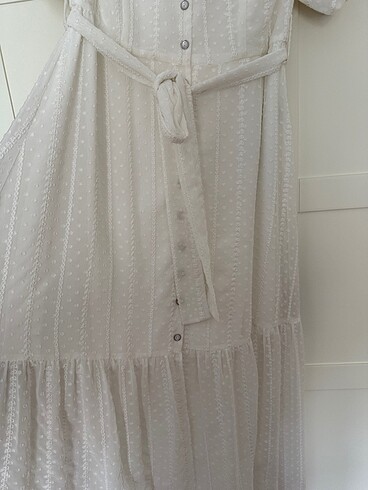 Ekol kalp yaka elbise - Görsel 5