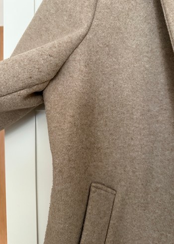 Bej Erkek Düğmeli Midi Kaban - Görsel 2