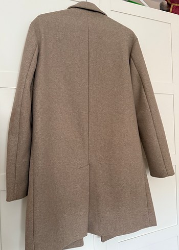 Bej Erkek Düğmeli Midi Kaban - Görsel 4