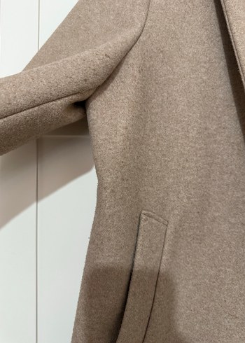 Bej Erkek Düğmeli Midi Kaban - Görsel 5