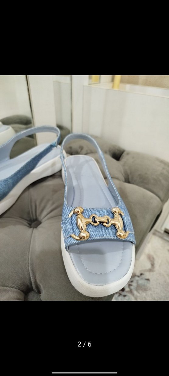 Kadın Kot Görünümlü Sandalet - Görsel 2