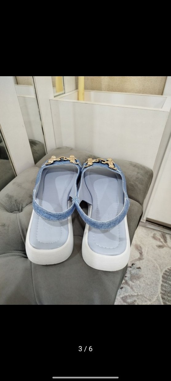 Kadın Kot Görünümlü Sandalet - Görsel 3