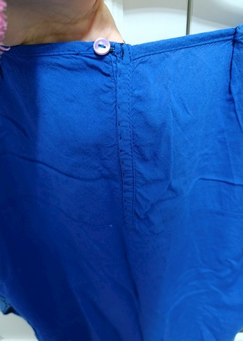 Lacivert Dantelli Bluz - Görsel 3