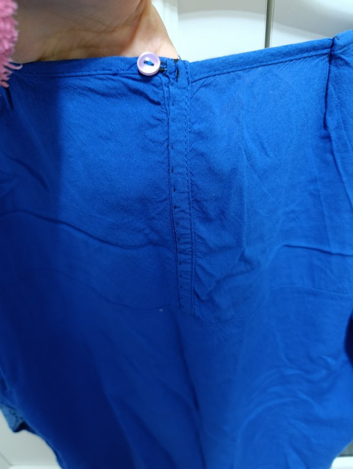 Lacivert Dantelli Bluz - Görsel 3