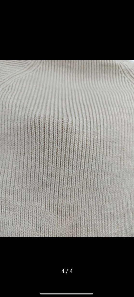 Bej Boğazlı Örgü Kadın Kazak - Görsel 4