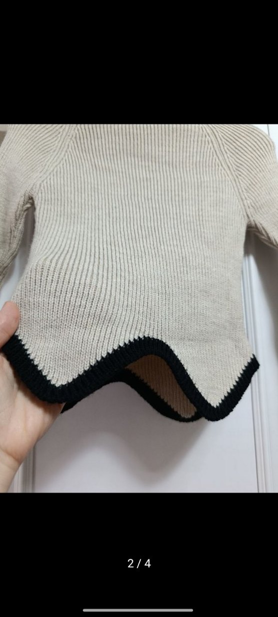 Bej Boğazlı Örgü Kadın Kazak - Görsel 2