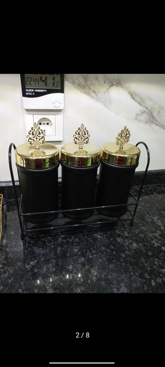 Çay/Kahve/Şeker Cam Kavanozları - Görsel 2