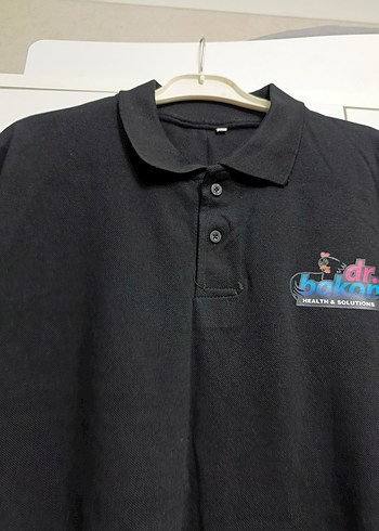 Düğmeli Siyah Erkek Polo Tişört - Görsel 2