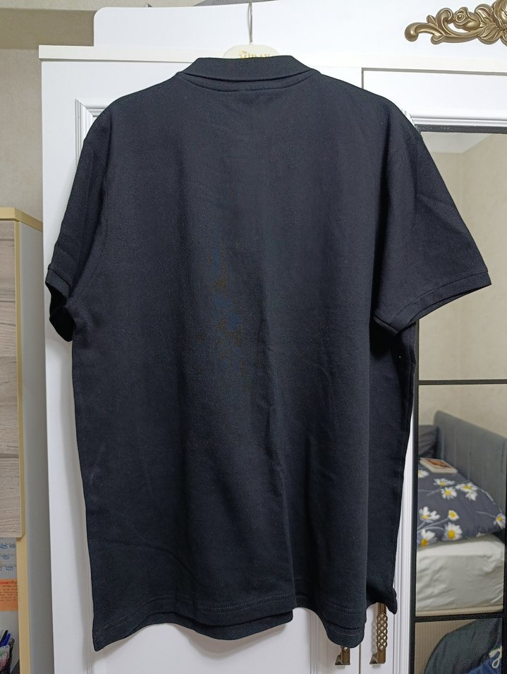 Düğmeli Siyah Erkek Polo Tişört - Görsel 3