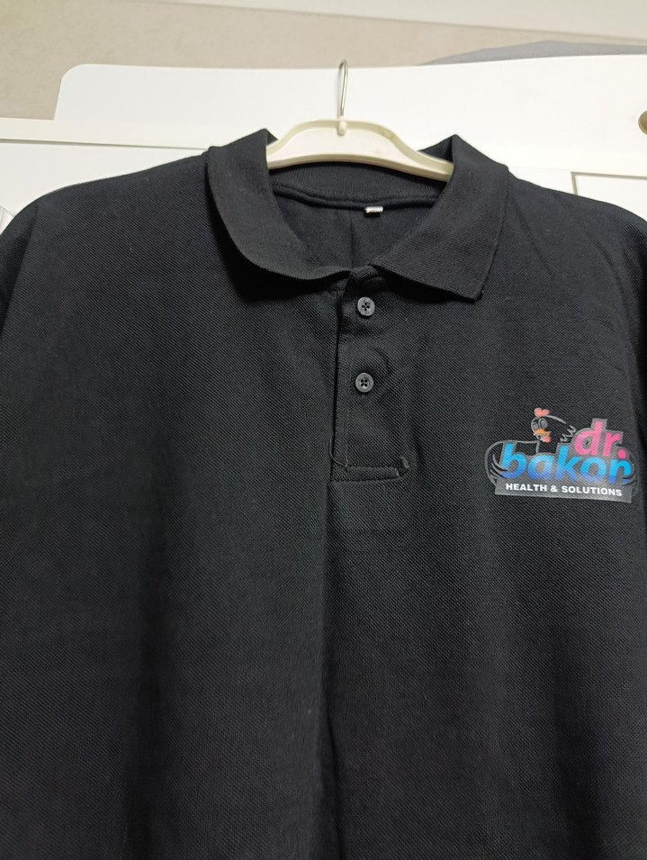 Düğmeli Siyah Erkek Polo Tişört - Görsel 2