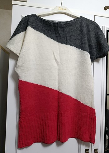 3 Renkli Kadın Kısakol Kazak - Görsel 3