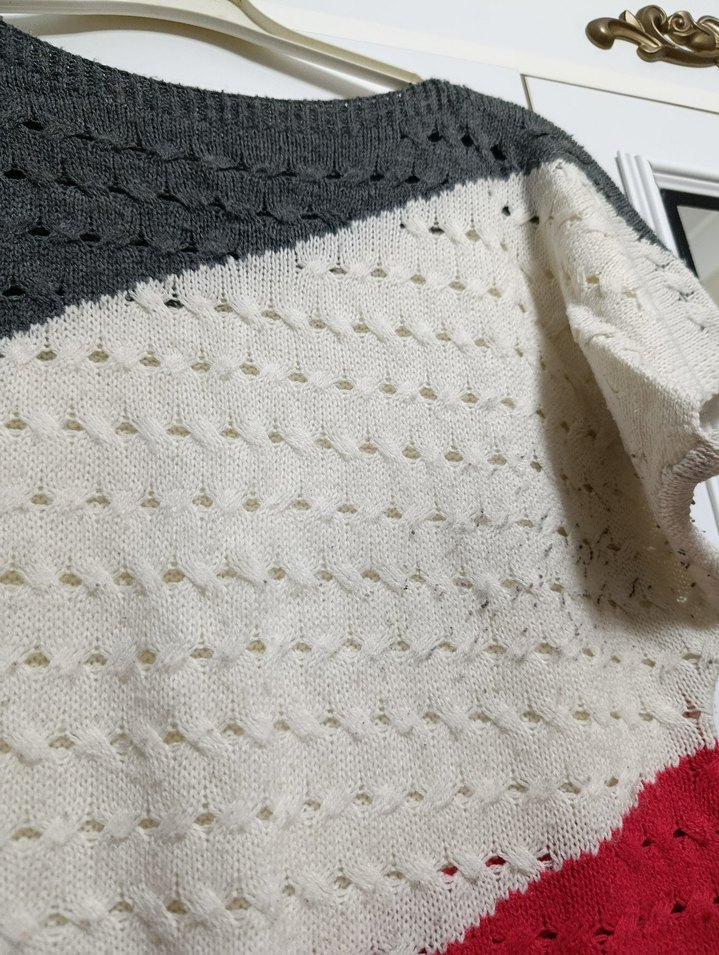 3 Renkli Kadın Kısakol Kazak - Görsel 2