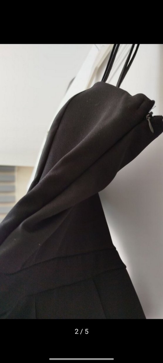 Askılı Siyah Crop - Görsel 2