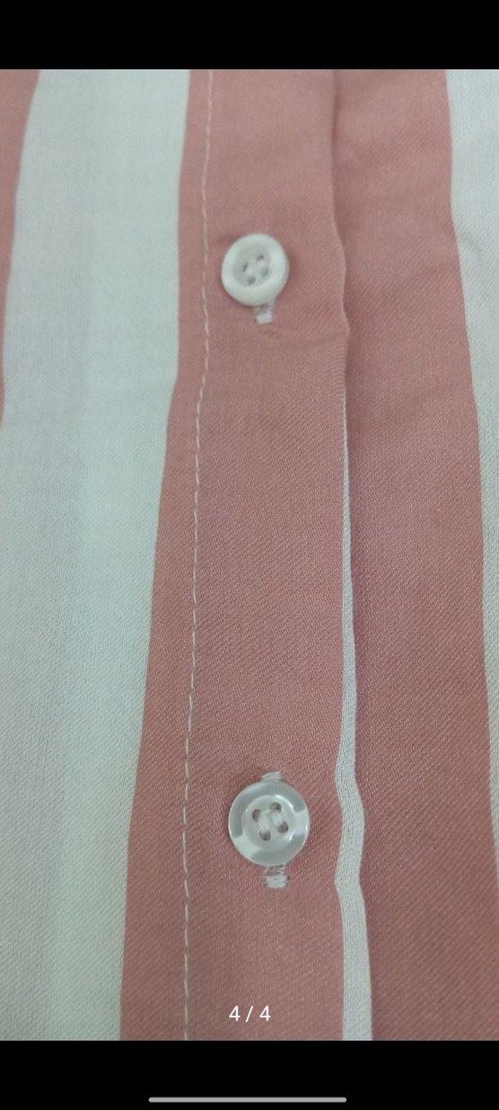 Kadın Pembe Çizgili Gömlek - Görsel 4