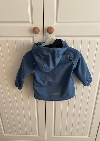 Erkek Çocuk Mavi Kapüşonlu Fermuarlı Yağmurluk - Görsel 2