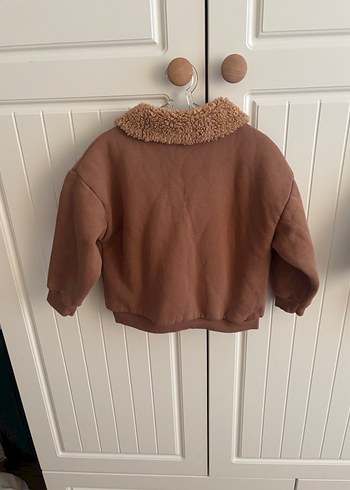 Kapüşonlu Kahverengi Erkek Çocuk Ceket - Görsel 2