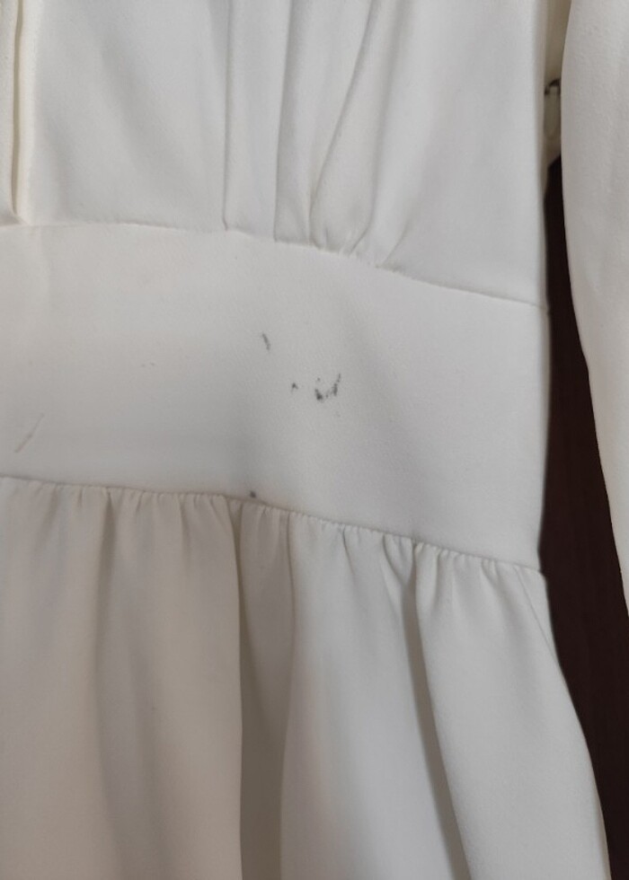 Beyaz güpürlü elbise - Görsel 4