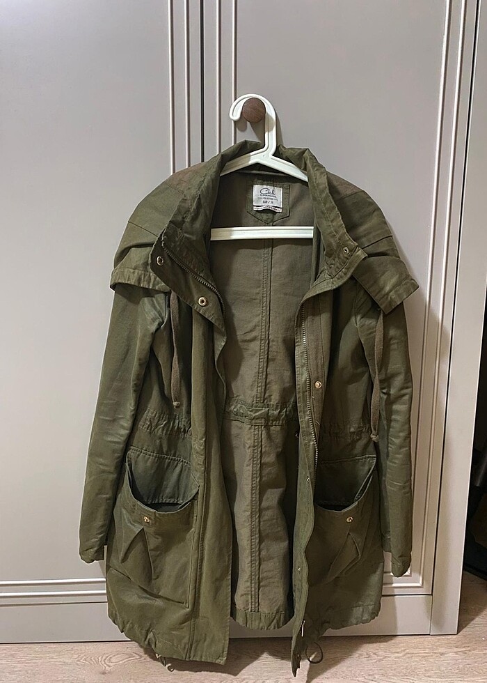 yeşil uzun ceket - Görsel 2