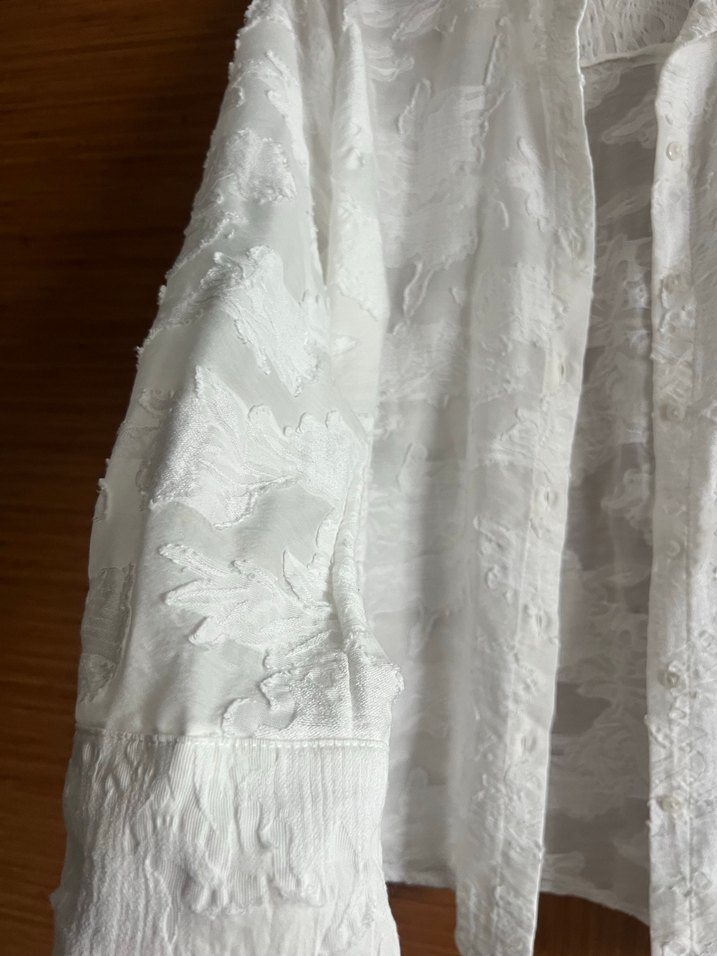 Düğmeli Bohem Uzun Kollu Keten Gömlek - Görsel 3