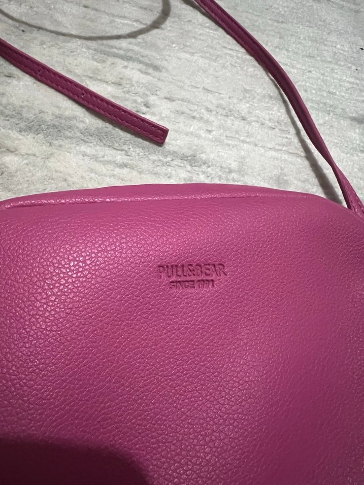 Pembe Deri Kadın Çapraz Çanta - Görsel 2