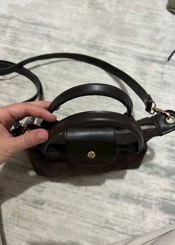 Kahverengi Süet Kadın Çanta - Görsel 2