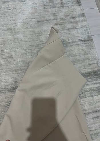 Bej Midi Kadın Kumaş Pantolon - Görsel 3