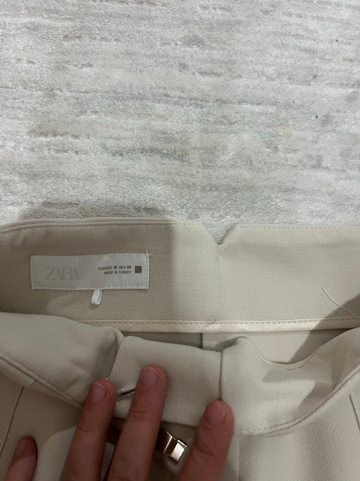 Bej Midi Kadın Kumaş Pantolon - Görsel 2