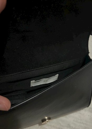 Siyah Deri Kareli Kadın Çanta - Görsel 3