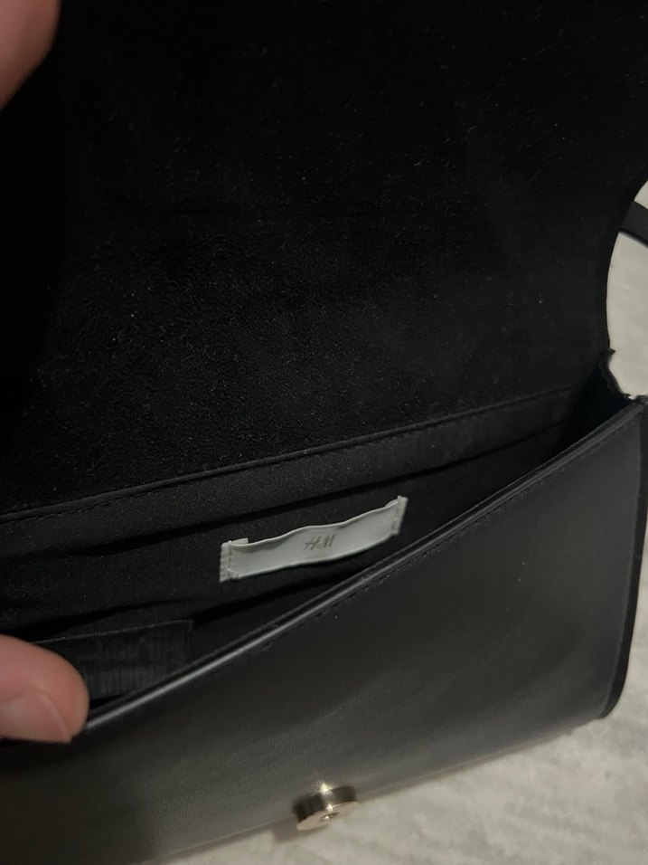 Siyah Deri Kareli Kadın Çanta - Görsel 3