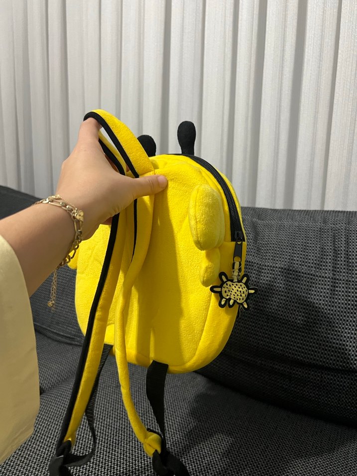 Sarı Arı Desenli Çocuk Okul Çantası - Görsel 3