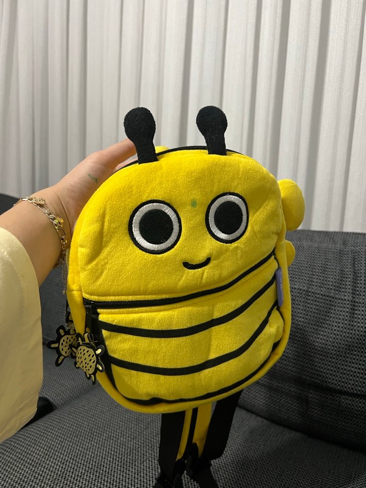 Sarı Arı Desenli Çocuk Okul Çantası - Görsel 2