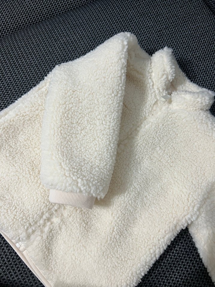 Çocuk Beyaz Kürk Detaylı Ceket - Görsel 3
