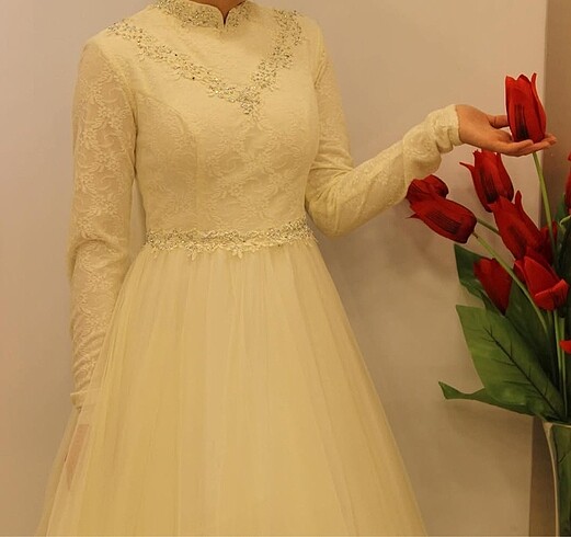 Diğer Kırık Beyaz nikah elbisesi