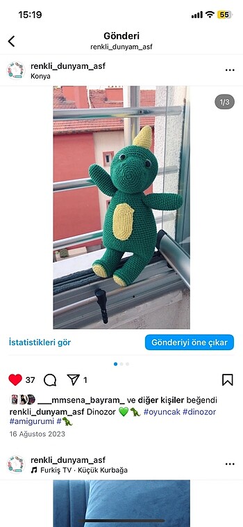 Diğer Amigurumi dinazor