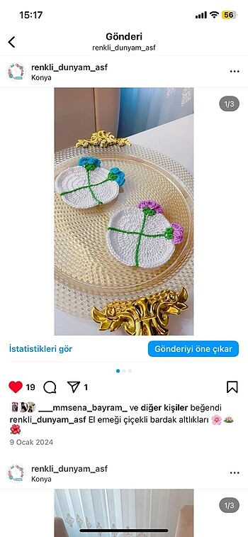 El emeği bardak altlığı