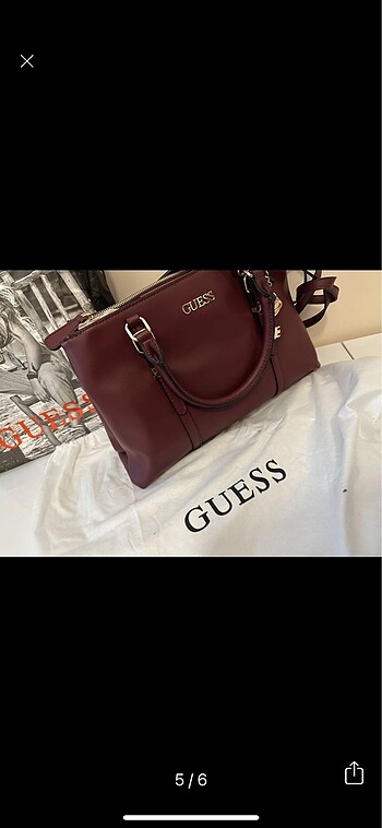 Beden bordo Renk Guess kol çantası