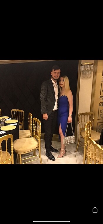 Mavi kalem elbise