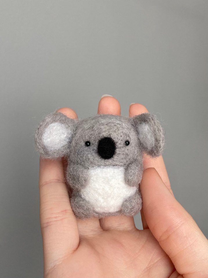 Gri Koala Keçe Anahtarlık - Görsel 2