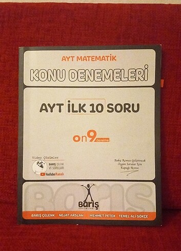 barış yayınları ayt ilk 10 soru ayt matematik konu denemesi