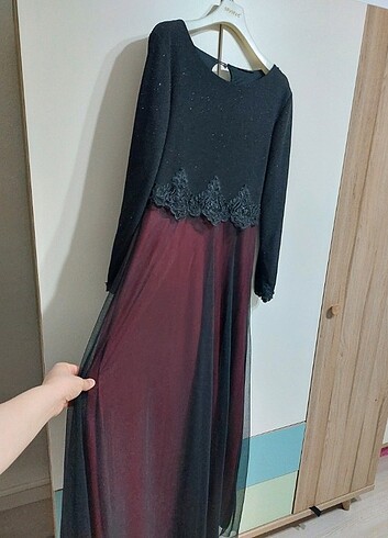 xl Beden bordo Renk Boydan elbise