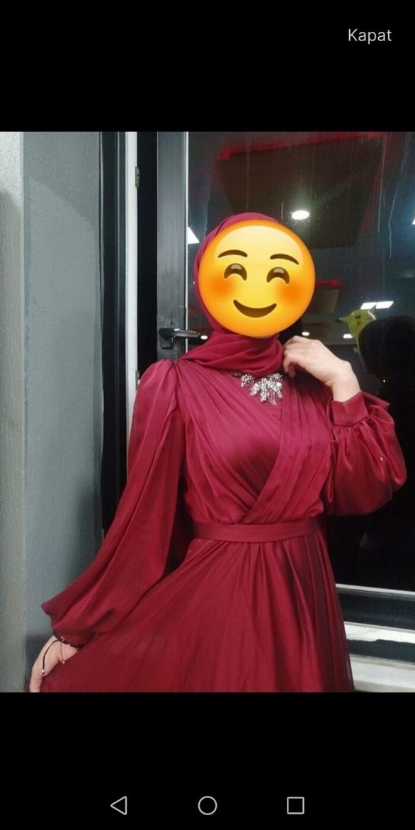 Tesettür şık abiye hennin - Görsel 2