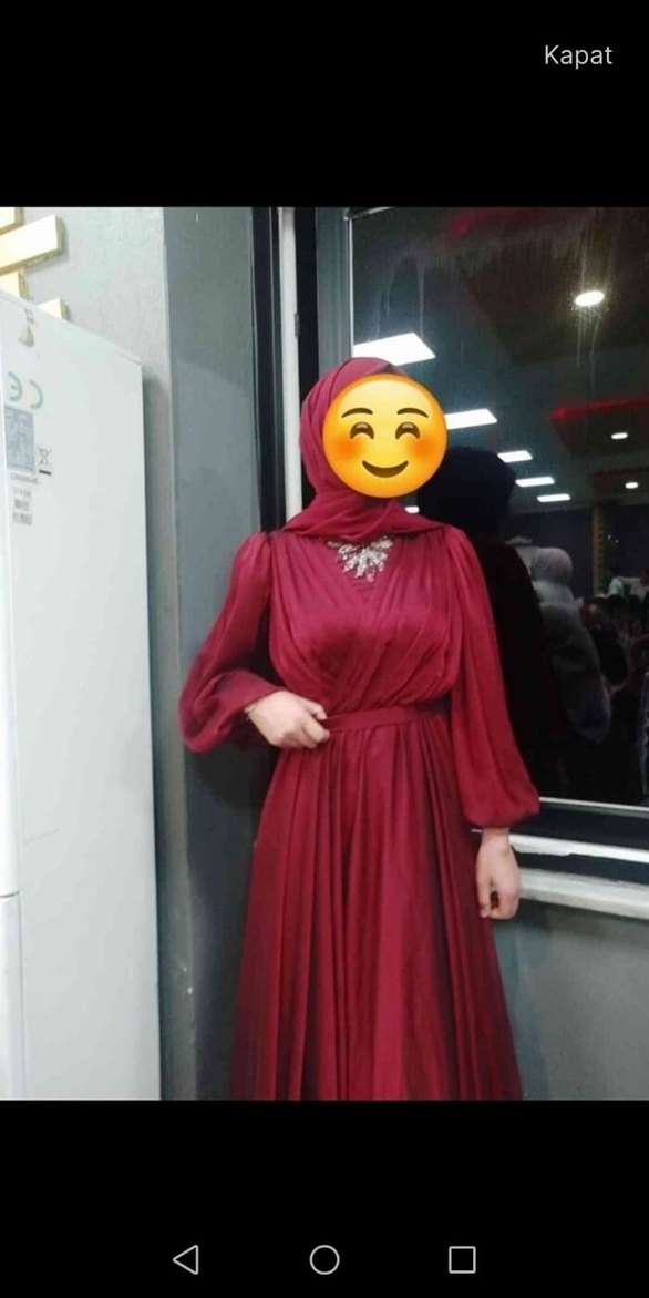 Tesettür şık abiye hennin - Görsel 3